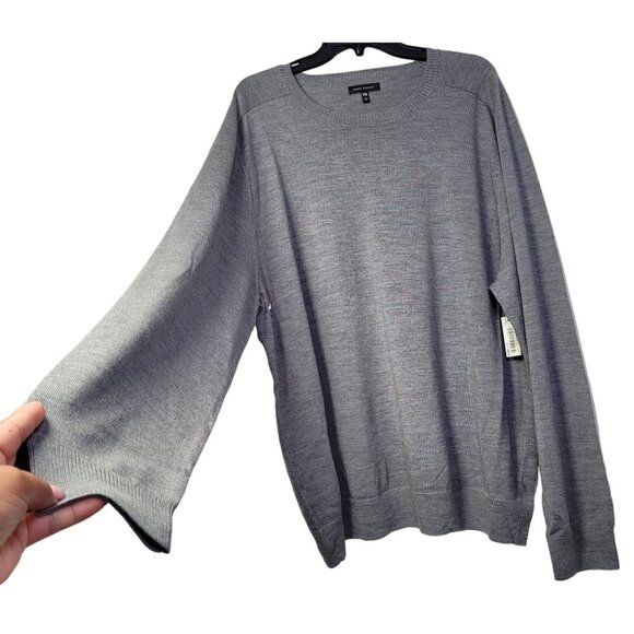 Paris Sunday Men's Heather Gray 100% Wool Crew Neck Pullover Sweater Size XXXL - Picture 3 of 10